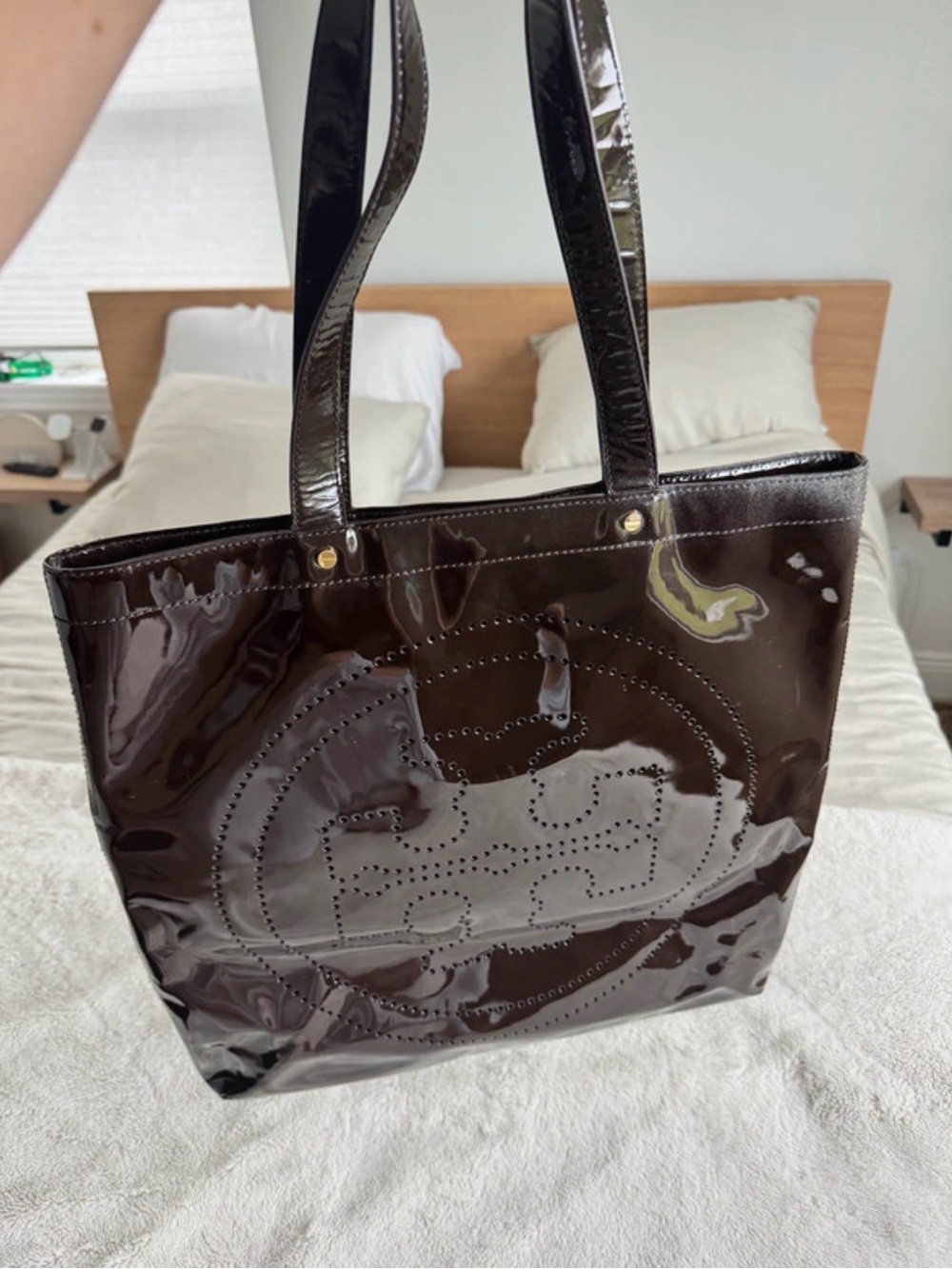 Tory Burch Glossy Patent Leather Tote